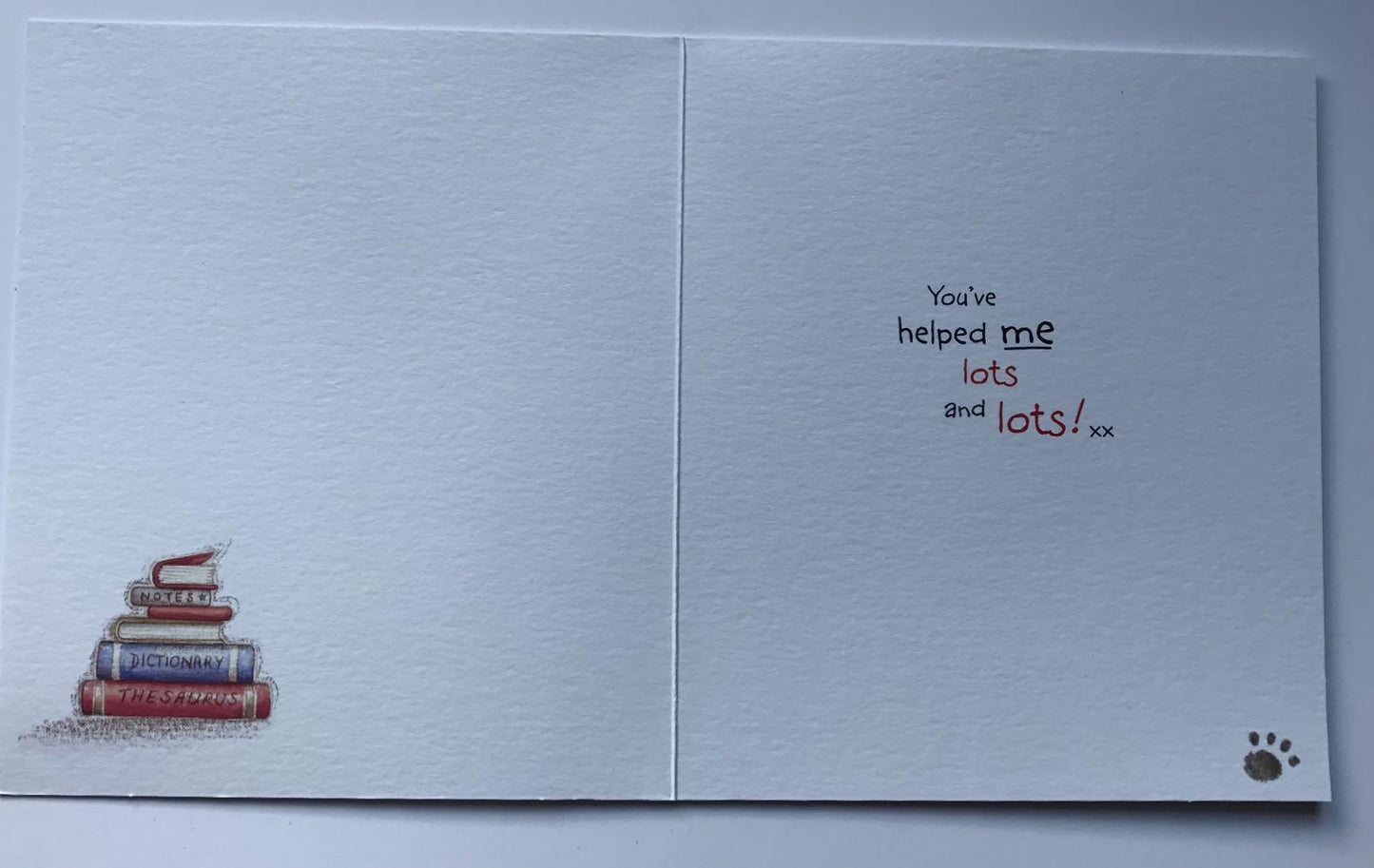 A big Thank you Card Teaching Assistant 