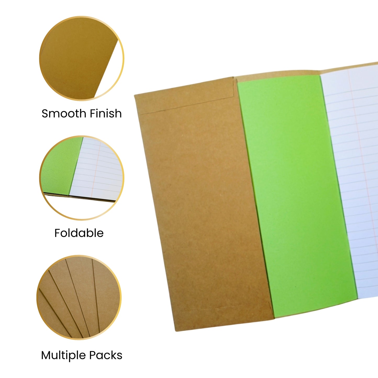 Pack of 5 9x7" Kraft Paper Exercise Book Covers by Janrax