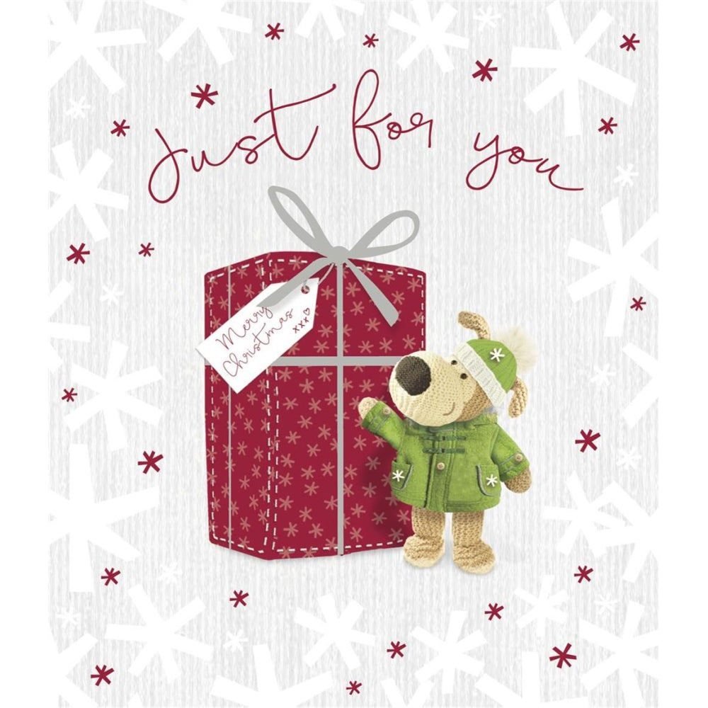 Boofle With Gift Just For You Christmas Card