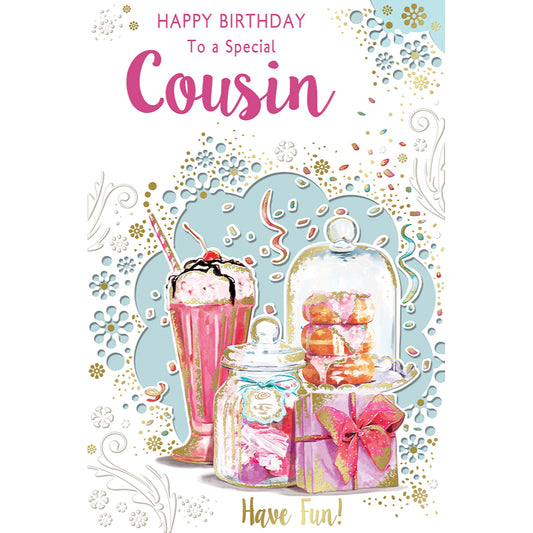 To a Special Cousin Have Fun Female Celebrity Style Birthday Card