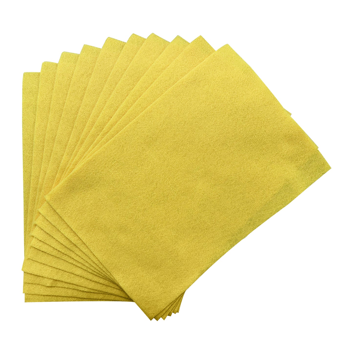 Pack of 50 A4 Yellow Coloured Felt 180gsm Sheets