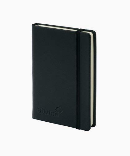 Silvine Executive 160pp 90gsm Soft Feel Pocket Black Notebook Ruled with Marker Ribbon 143x90mm