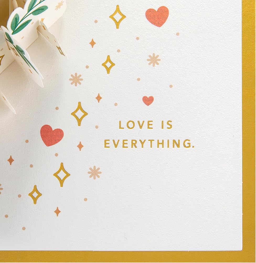 Gold Design 3D Pop Up Anniversary Card