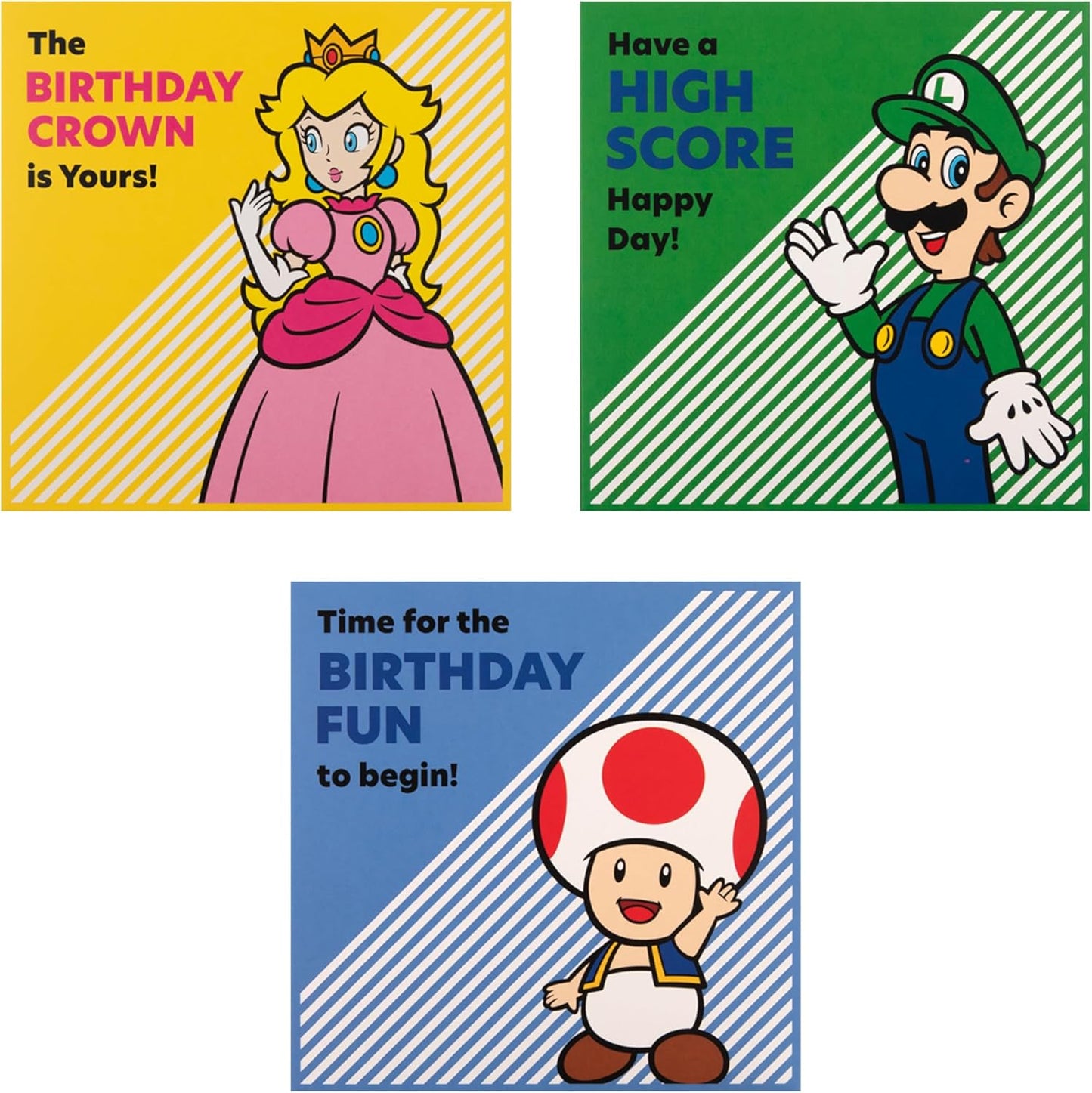 Super Mario Bros Pack of 10 in 5 Designs Birthday Cards