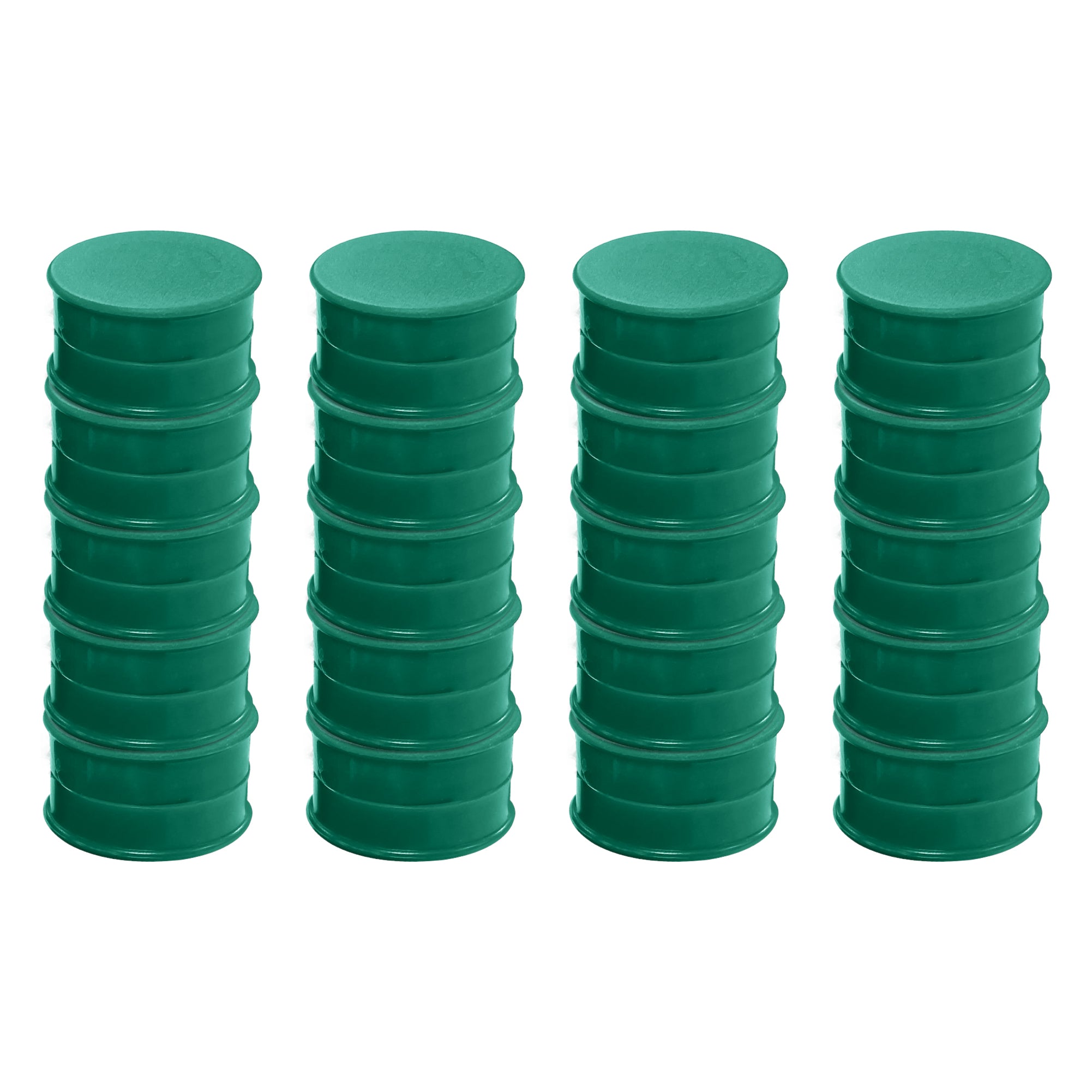 Pack of 36 Green Coloured Round Flat Magnets - 24mm Whiteboard Notice ...