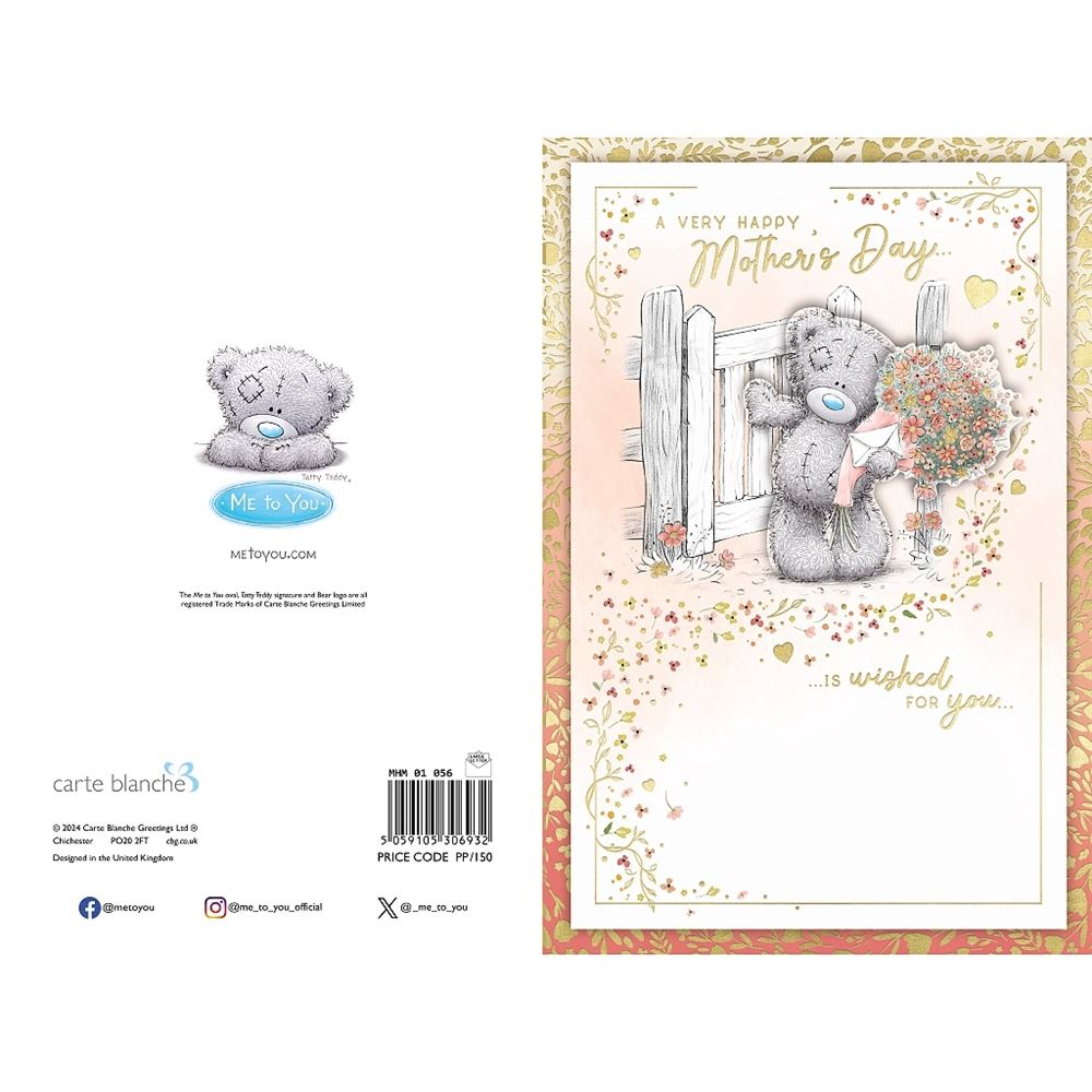 Bear At Gate Mother's Day Card