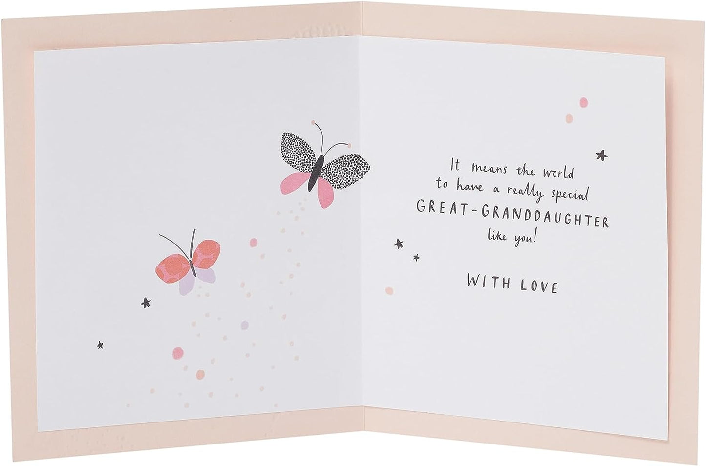 Balloons & Butterflies Design Great-Granddaughter Birthday Card