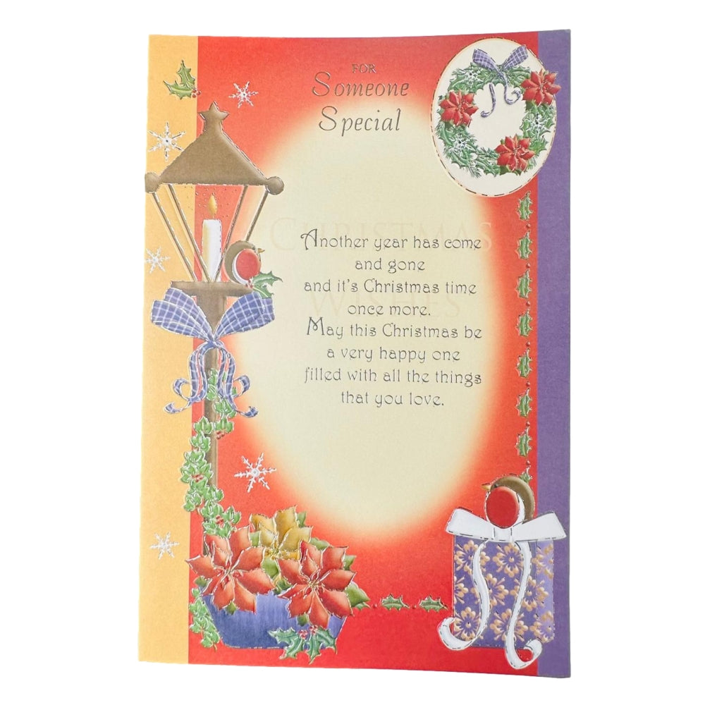 To Someone Special Sentimental Words Traditional Christmas Card 