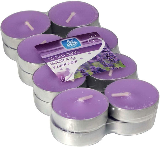 Pack of 16 Soothing Lavender Tea Lights