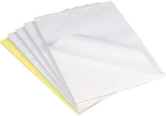 Pack of 10 Feint Ruled Board Back Memo Pad 160 Pages A4