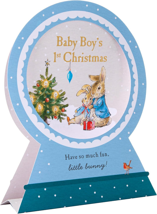 Peter Rabbit Baby Boy's First Christmas Card