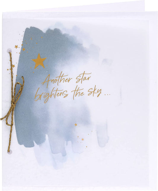 Another Star Brightens The Sky Gold Foil Sympathy Card