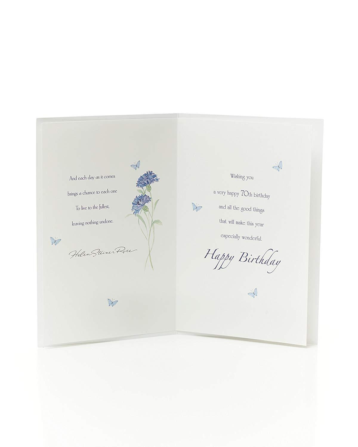 Lovely Verse 70th Birthday Card A Poem by Helen Steiner Rice	