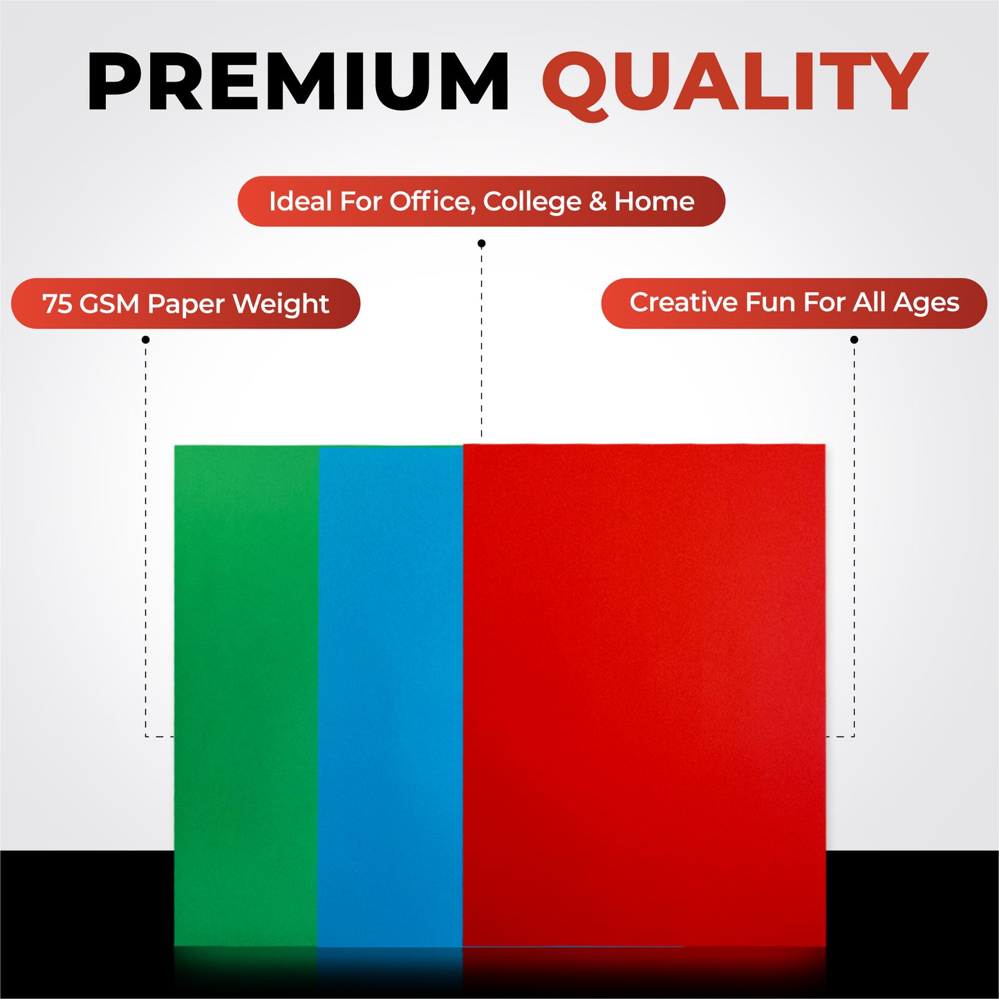 Pack of 3000 A4 Light Green Coloured Paper 75gsm Sheets