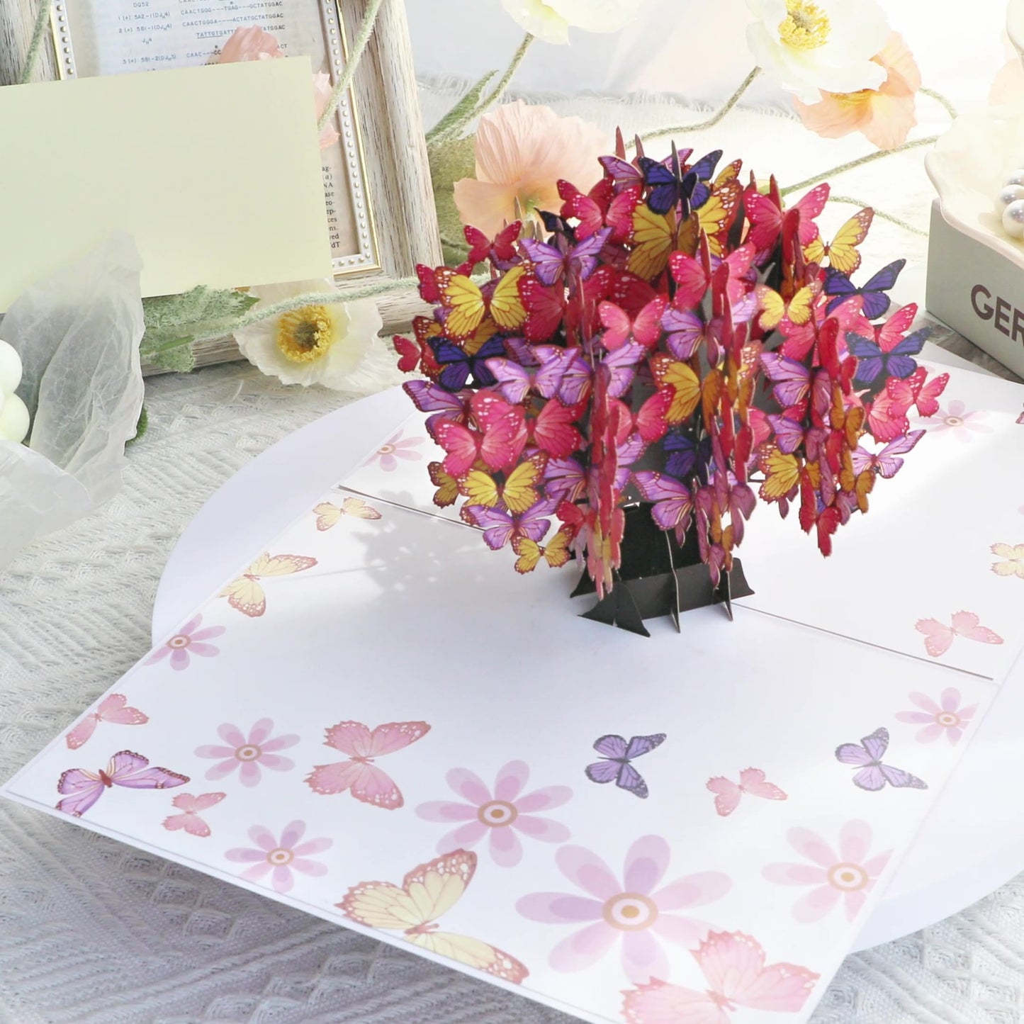Butterfly Canopy Tree 3D Pop Up Fantasy Greeting Card
