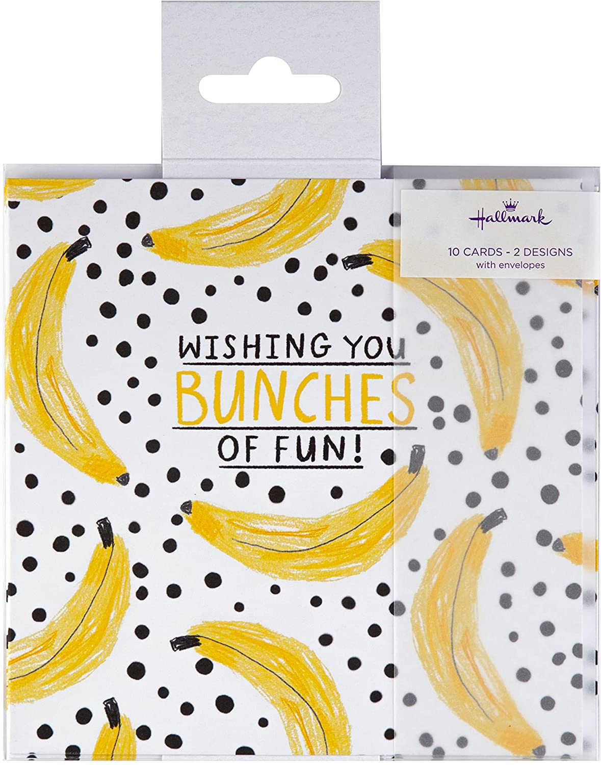 Pack of 10 in 2 Bold Fruit Themed Designs Kids Birthday Cards