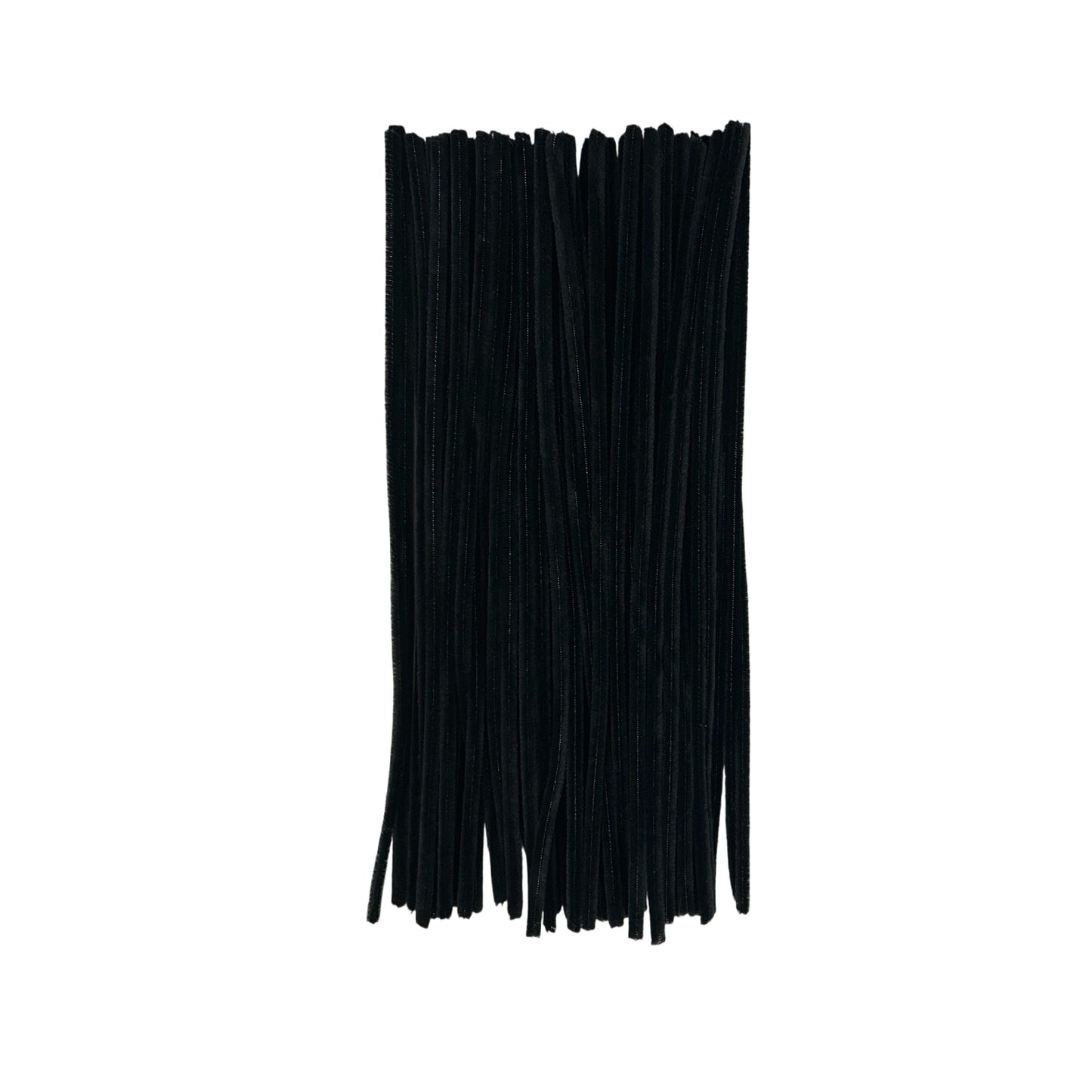 Pack of 50 Black Coloured Pipe Cleaners 30cm x 6mm Craft Chenille Stems