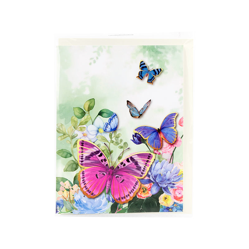 Fluttering Grace Butterfly 3D Pop Up Greeting Card - Birthday Mother Anniversary Valentine's Day