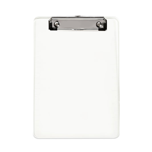 Pack of 12 A5 Clear Translucent, Clipboard - with Ruled Side
