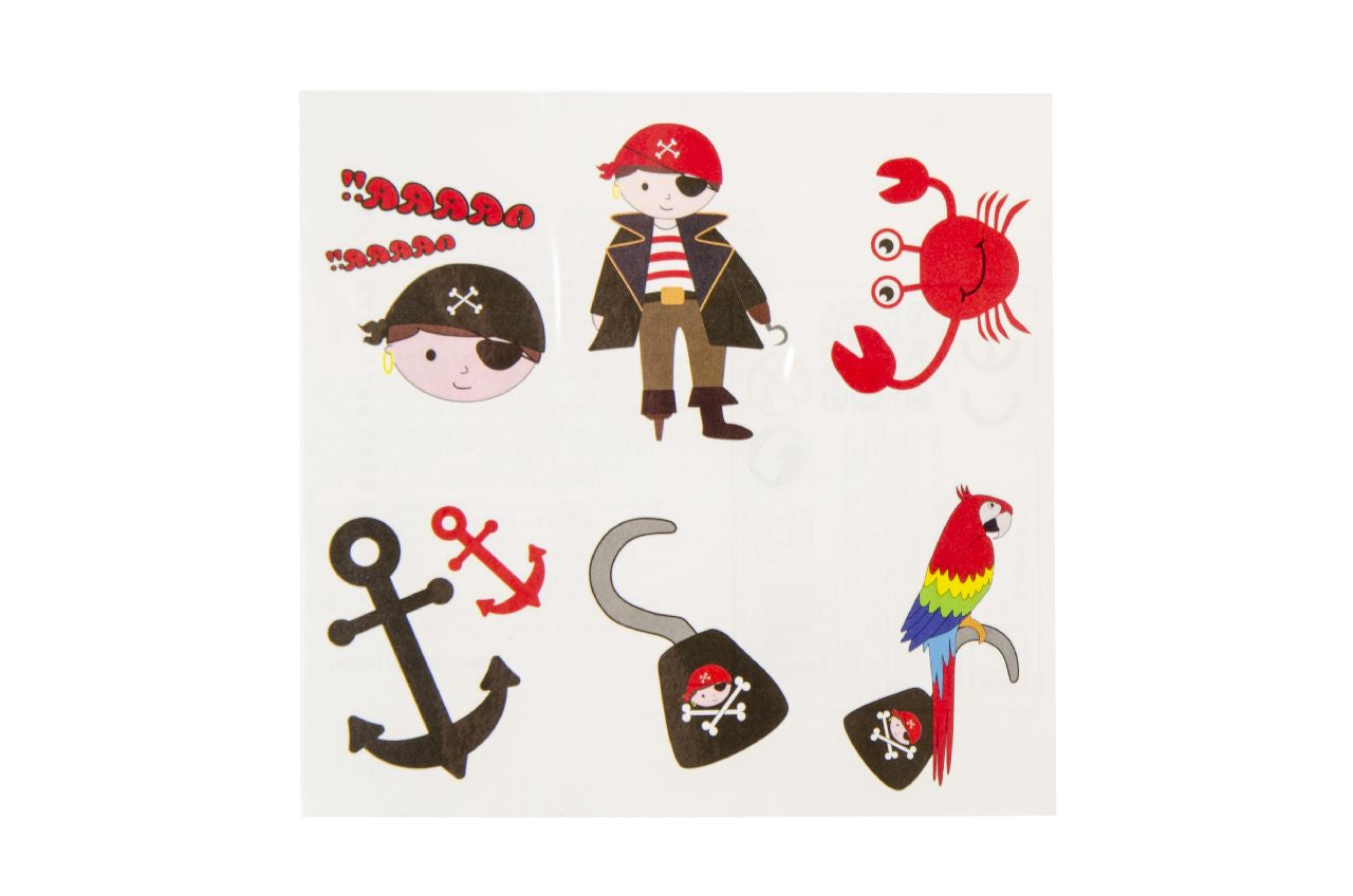 6 Pieces Pirate Tattoos