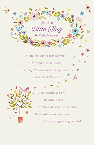 Just A Little Hug Thinking of You Sentimental Verse Greeting Card