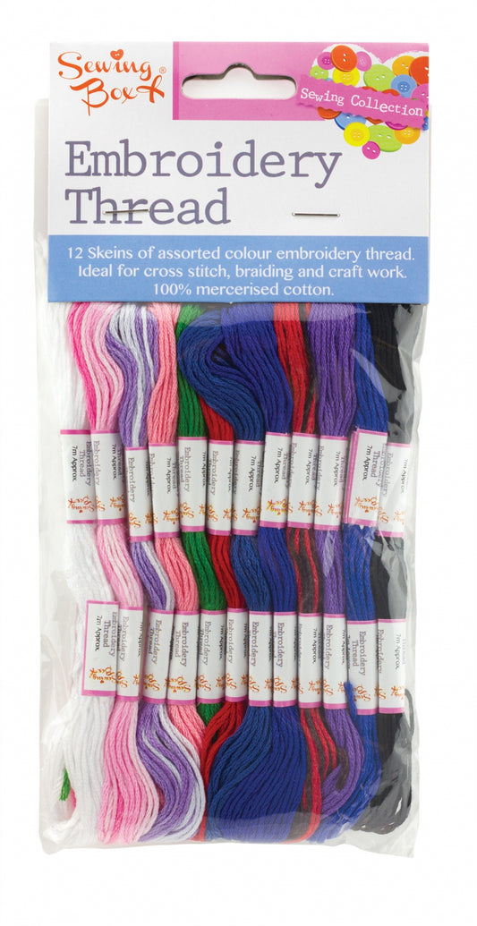 Pack of 144 Assorted Embroidery Threads