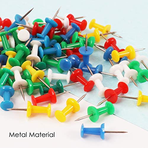 Bulk Pack of 500 Assorted Coloured Push Pins