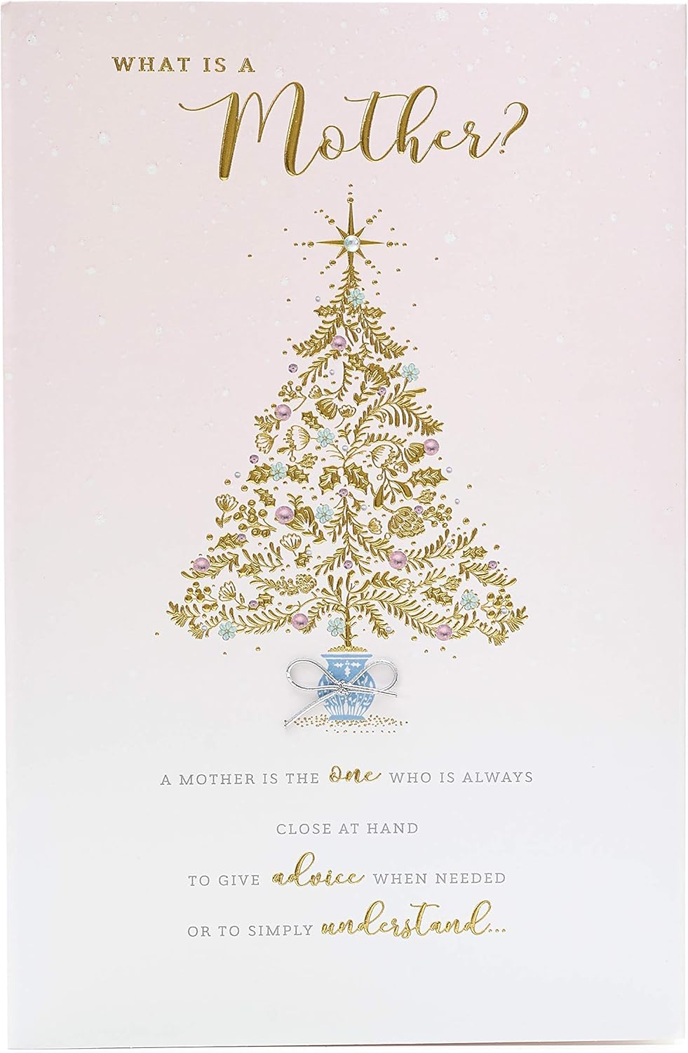 Mother Christmas Card Traditional Nice Words 