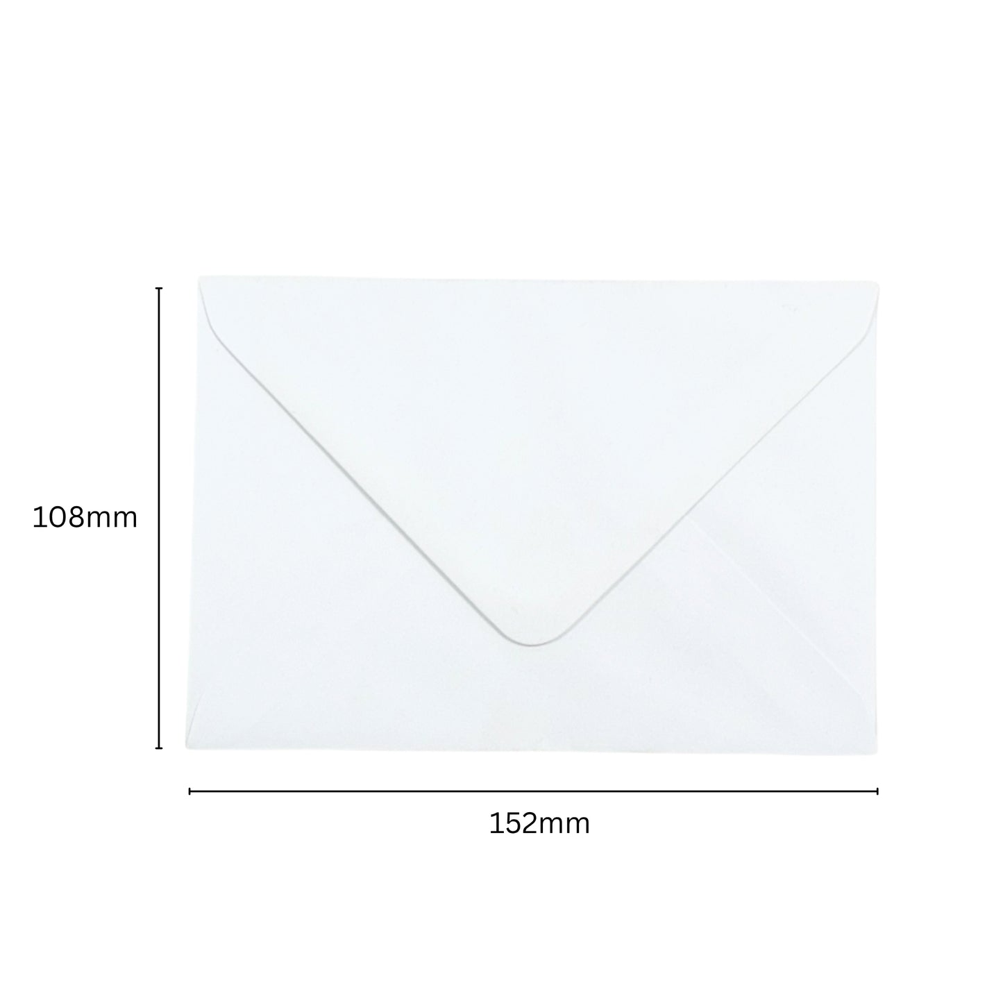 Pack of 50 White 100gsm 108x152mm Gummed Envelopes