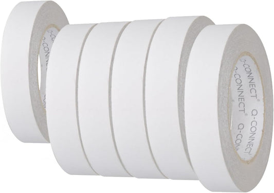 Pack of 6 Q-Connect Double Sided Tissue Tape 25mm x 33m